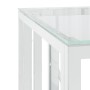 Mesa de centro acero inoxidable y vidrio plateada 50x50x50 cm de vidaXL, Mesas de centro - Ref: Foro24-350041, Precio: 91,63 ...
