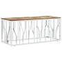 Mesa de centro acero inoxidable y madera reciclada plateada de vidaXL, Mesas de centro - Ref: Foro24-350056, Precio: 105,63 €...