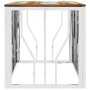 Mesa de centro acero inoxidable y madera reciclada plateada de vidaXL, Mesas de centro - Ref: Foro24-350056, Precio: 105,63 €...