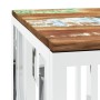 Mesa de centro acero inoxidable y madera reciclada plateada de vidaXL, Mesas de centro - Ref: Foro24-350056, Precio: 105,63 €...