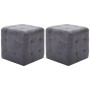 Mesitas de noche 2 uds piel de ante artificial gris 30x30x30cm de vidaXL, Mesitas de noche - Ref: Foro24-249015, Precio: 85,2...