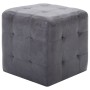 Mesitas de noche 2 uds piel de ante artificial gris 30x30x30cm de vidaXL, Mesitas de noche - Ref: Foro24-249015, Precio: 85,2...