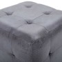 Mesitas de noche 2 uds piel de ante artificial gris 30x30x30cm de vidaXL, Mesitas de noche - Ref: Foro24-249015, Precio: 85,2...