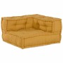 Sofá modular de 2 plazas de tela amarillo 140x70x36 en Decoración | Comprar online en Foru.es