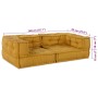 Sofá modular de 2 plazas de tela amarillo 140x70x36 en Decoración | Comprar online en Foru.es