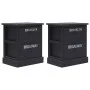 Mesitas de noche 2 unidades madera Paulownia negro 38x28x45 cm de vidaXL, Mesitas de noche - Ref: Foro24-284059, Precio: 70,8...