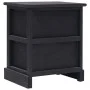 Mesitas de noche 2 unidades madera Paulownia negro 38x28x45 cm de vidaXL, Mesitas de noche - Ref: Foro24-284059, Precio: 70,8...