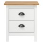 Mesita noche Hill 2uds madera maciza pino blanco 46x35x49,5 cm de vidaXL, Mesitas de noche - Ref: Foro24-288910, Precio: 118,...