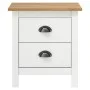 Mesita noche Hill 2uds madera maciza pino blanco 46x35x49,5 cm de vidaXL, Mesitas de noche - Ref: Foro24-288910, Precio: 123,...