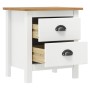 Mesita noche Hill 2uds madera maciza pino blanco 46x35x49,5 cm de vidaXL, Mesitas de noche - Ref: Foro24-288910, Precio: 118,...