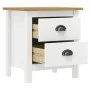 Mesita noche Hill 2uds madera maciza pino blanco 46x35x49,5 cm de vidaXL, Mesitas de noche - Ref: Foro24-288910, Precio: 123,...