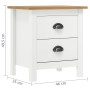 Mesita noche Hill 2uds madera maciza pino blanco 46x35x49,5 cm de vidaXL, Mesitas de noche - Ref: Foro24-288910, Precio: 118,...