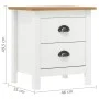 Mesita noche Hill 2uds madera maciza pino blanco 46x35x49,5 cm de vidaXL, Mesitas de noche - Ref: Foro24-288910, Precio: 123,...
