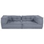 Sofá modular 3 pcs Gris 140 x 70 x 36 cm tela en Decoración | Comprar online en Foru.es