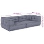 Sofá modular 3 pcs Gris 140 x 70 x 36 cm tela en Decoración | Comprar online en Foru.es