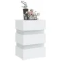 Bedside table LED light engineered wood white 45x35x67 cm by vidaXL, Nightstands - Ref: Foro24-326840, Price: 110,78 €, Disco...