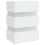Bedside table LED light engineered wood white 45x35x67 cm by vidaXL, Nightstands - Ref: Foro24-326840, Price: 110,78 €, Disco...