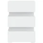 Bedside table LED light engineered wood white 45x35x67 cm by vidaXL, Nightstands - Ref: Foro24-326840, Price: 110,78 €, Disco...