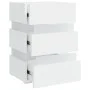 Bedside table LED light engineered wood white 45x35x67 cm by vidaXL, Nightstands - Ref: Foro24-326840, Price: 110,78 €, Disco...