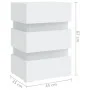 Bedside table LED light engineered wood white 45x35x67 cm by vidaXL, Nightstands - Ref: Foro24-326840, Price: 110,78 €, Disco...