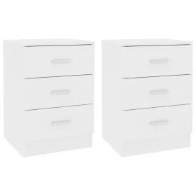 Nightstands 2 pcs white plywood 38x35x56 cm by vidaXL, Nightstands - Ref: Foro24-800451, Price: 97,77 €, Discount: %