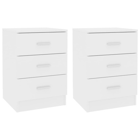 Mesitas de noche 2 uds madera contrachapada blanco 38x35x56 cm de vidaXL, Mesitas de noche - Ref: Foro24-800451, Precio: 99,3...