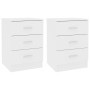 Mesitas de noche 2 uds madera contrachapada blanco 38x35x56 cm de vidaXL, Mesitas de noche - Ref: Foro24-800451, Precio: 99,3...