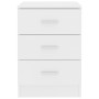 Mesitas de noche 2 uds madera contrachapada blanco 38x35x56 cm de vidaXL, Mesitas de noche - Ref: Foro24-800451, Precio: 99,3...