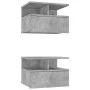 Floating bedside table 2 pcs concrete gray wood 40x31x27 cm by vidaXL, Nightstands - Ref: Foro24-800414, Price: 54,24 €, Disc...