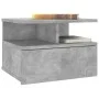 Floating bedside table 2 pcs concrete gray wood 40x31x27 cm by vidaXL, Nightstands - Ref: Foro24-800414, Price: 54,24 €, Disc...