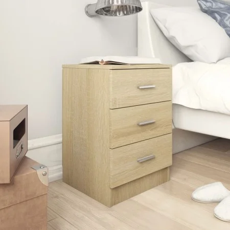 Bedside tables 2 units, particle board, Sonoma oak color, 38x35x56cm by vidaXL, Nightstands - Ref: Foro24-800457, Price: 100,...