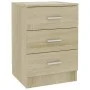 Mesitas de noche 2 uds aglomerado color roble Sonoma 38x35x56cm de vidaXL, Mesitas de noche - Ref: Foro24-800457, Precio: 100...