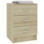 Mesitas de noche 2 uds aglomerado color roble Sonoma 38x35x56cm de vidaXL, Mesitas de noche - Ref: Foro24-800457, Precio: 102...