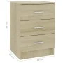 Bedside tables 2 units, particle board, Sonoma oak color, 38x35x56cm by vidaXL, Nightstands - Ref: Foro24-800457, Price: 100,...