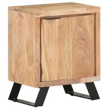 Mesita de noche madera maciza acacia borde natural 40x30x50 cm de vidaXL, Mesitas de noche - Ref: Foro24-323519, Precio: 111,...