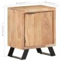 Mesita de noche madera maciza acacia borde natural 40x30x50 cm de vidaXL, Mesitas de noche - Ref: Foro24-323519, Precio: 118,...