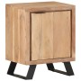 Mesita de noche madera maciza acacia borde natural 40x30x50 cm de vidaXL, Mesitas de noche - Ref: Foro24-323519, Precio: 118,...