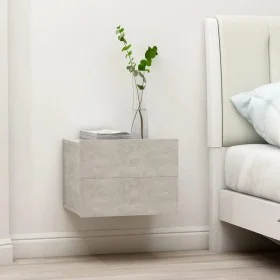 Concrete gray plywood bedside table 40x30x30 cm by vidaXL, Nightstands - Ref: Foro24-801061, Price: 38,57 €, Discount: %