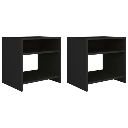 Nachttische 2 Stück schwarzes Sperrholz 40x30x40 cm von vidaXL, Nachttische - Ref: Foro24-800012, Preis: 44,73 €, Rabatt: %