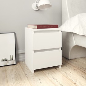 Mesita de noche madera contrachapada blanco 30x30x40 cm de vidaXL, Mesitas de noche - Ref: Foro24-800513, Precio: 41,33 €, De...