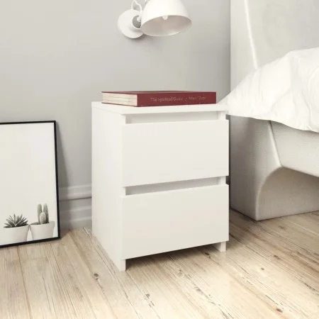 Mesita de noche madera contrachapada blanco 30x30x40 cm de vidaXL, Mesitas de noche - Ref: Foro24-800513, Precio: 42,01 €, De...
