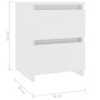 Mesita de noche madera contrachapada blanco 30x30x40 cm de vidaXL, Mesitas de noche - Ref: Foro24-800513, Precio: 41,33 €, De...