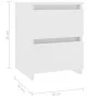 Mesita de noche madera contrachapada blanco 30x30x40 cm de vidaXL, Mesitas de noche - Ref: Foro24-800513, Precio: 42,01 €, De...