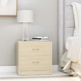 Mesita de noche madera contrachapada color roble 40x30x40 cm de vidaXL, Mesitas de noche - Ref: Foro24-801041, Precio: 42,66 ...