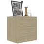 Mesita de noche madera contrachapada color roble 40x30x40 cm de vidaXL, Mesitas de noche - Ref: Foro24-801041, Precio: 45,06 ...