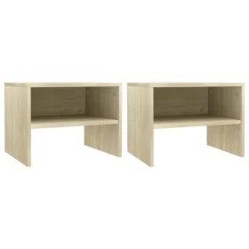 Nachttische 2 Stück eichenfarbenes Sperrholz 40x30x30 cm von vidaXL, Nachttische - Ref: Foro24-800070, Preis: 41,56 €, Rabatt: %