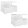 Mesita de noche flotante 2 uds madera blanco brillo 40x31x27 cm de vidaXL, Mesitas de noche - Ref: Foro24-800418, Precio: 45,...