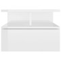 Mesita de noche flotante 2 uds madera blanco brillo 40x31x27 cm de vidaXL, Mesitas de noche - Ref: Foro24-800418, Precio: 59,...