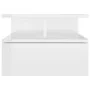 Mesita de noche flotante 2 uds madera blanco brillo 40x31x27 cm de vidaXL, Mesitas de noche - Ref: Foro24-800418, Precio: 45,...