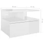 Mesita de noche flotante 2 uds madera blanco brillo 40x31x27 cm de vidaXL, Mesitas de noche - Ref: Foro24-800418, Precio: 45,...
